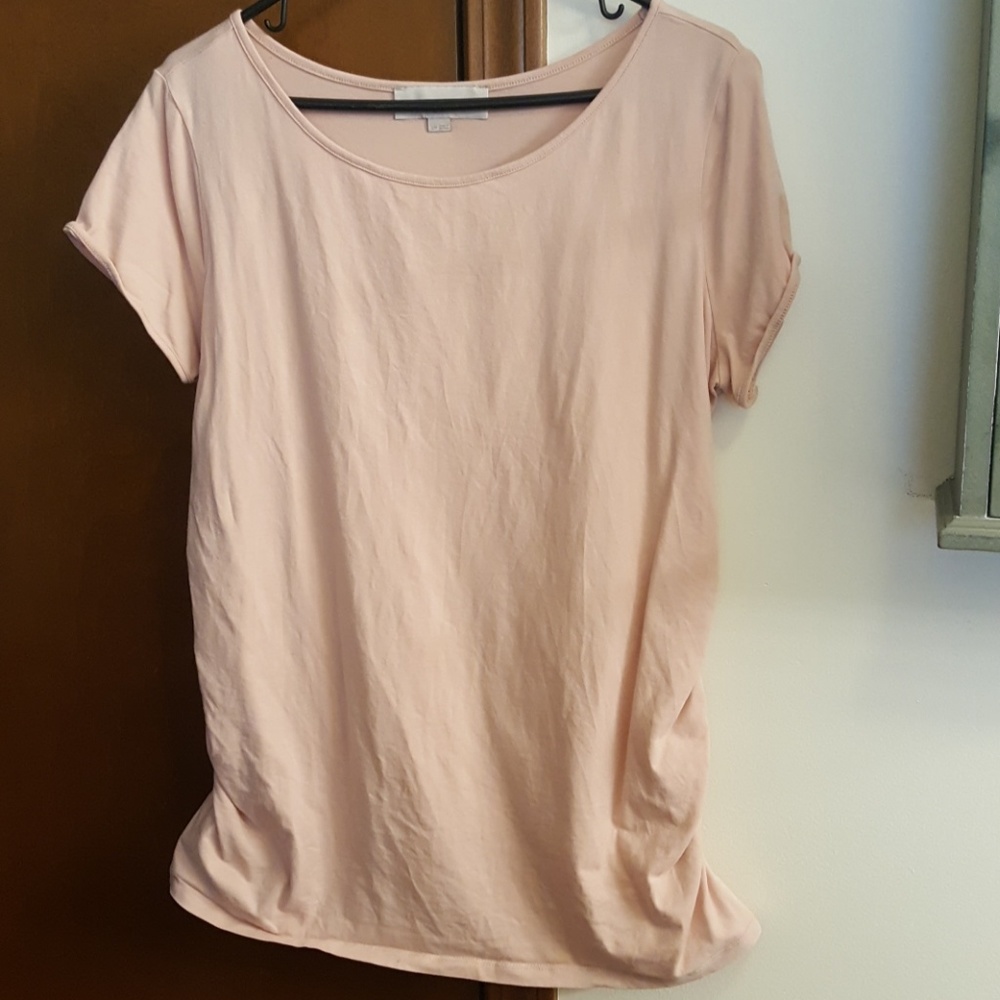 Loft maternity tee, blush, size L